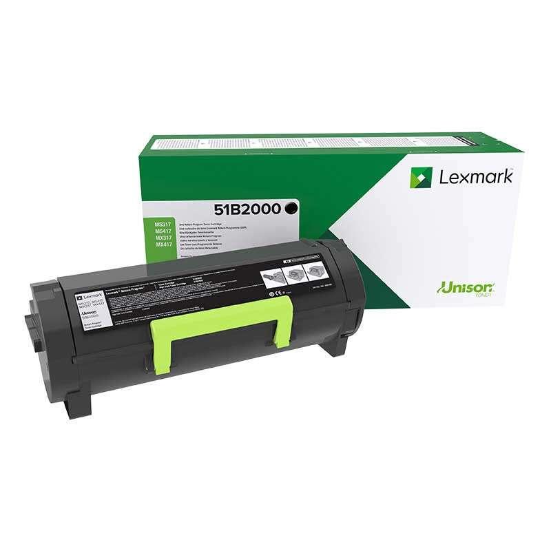 51B2000 TONER MS317/MX317 RETURN