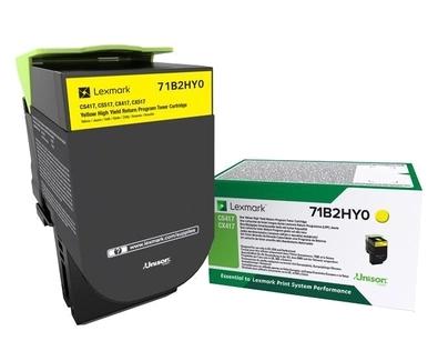 Lexmark 71B2HY0 cartuccia toner 1 pz Originale Giallo [71B2HY0]