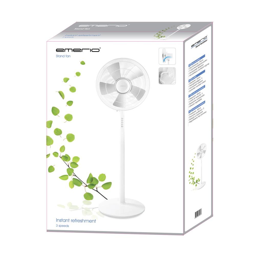 Emerio FN-114474 Bianco | Ventilatore in piedi | 40 cm, 3 velocita
