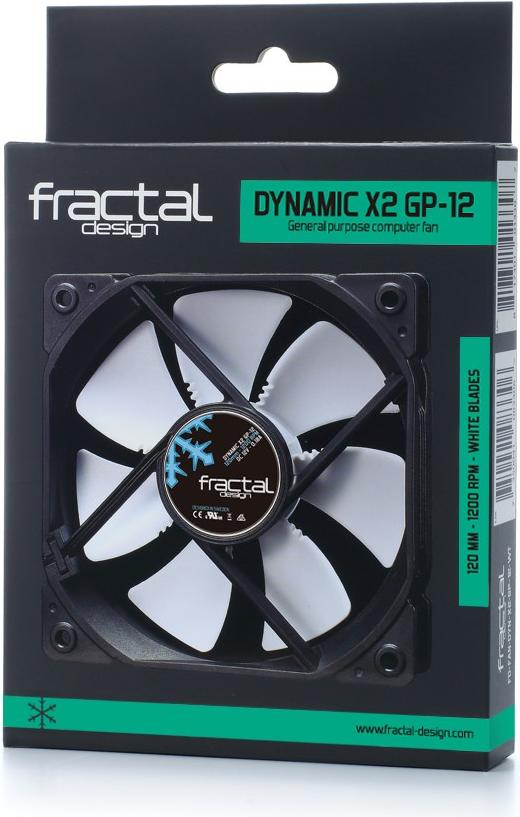 Design frattale dinamico X2 GP-12 bianco/nero-120 mm (alloggio, FD-Fan-Dyn-X-GP12-WT)