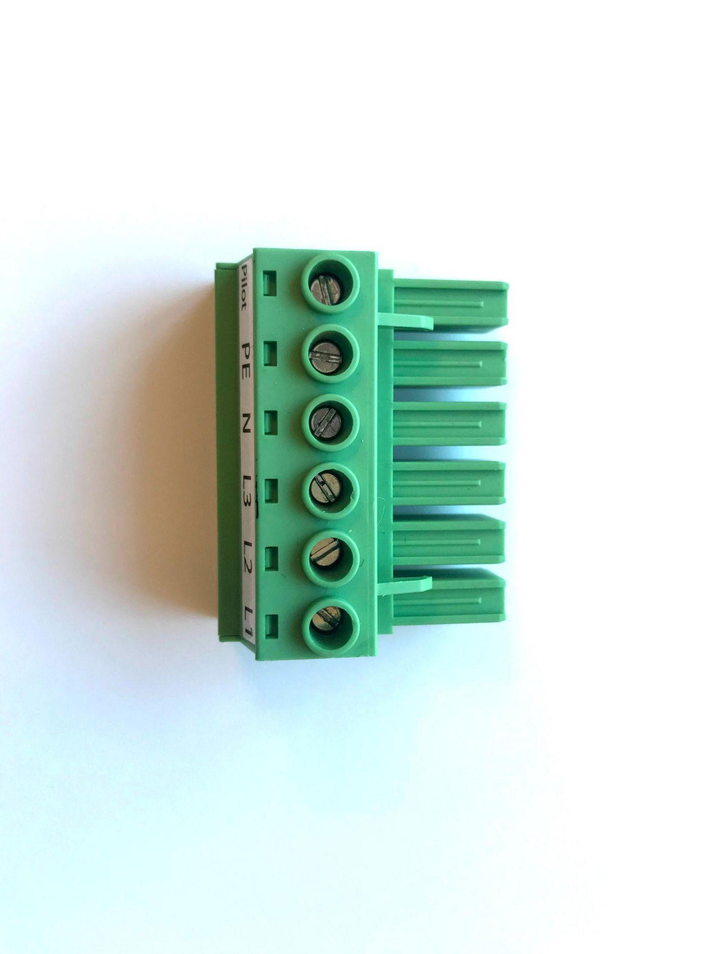 Terminal block Plug-In 16-32A - 6P 6 pole Sparepart - Warranty 36M