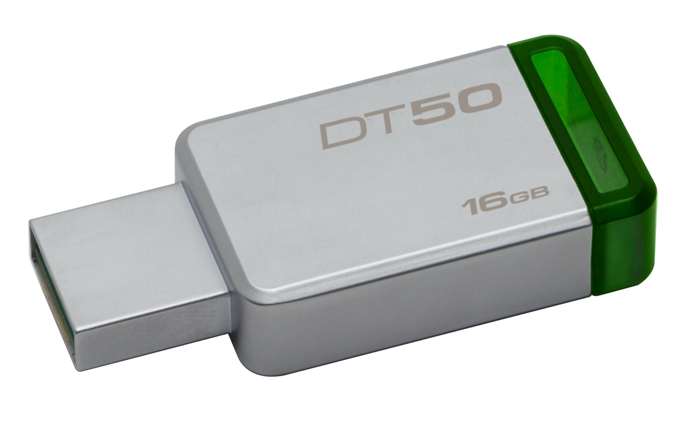 Kingston Technology DataTraveler 50 16GB unitÃ  flash USB USB tipo A 3.2 Gen 1 (3.1 Gen 1) Verde, Argento