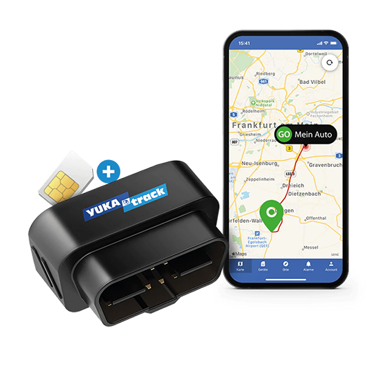 YUKAtrack AIO GPS OBD2 Localizzatore per auto 2G incl. SIM + Data Flat