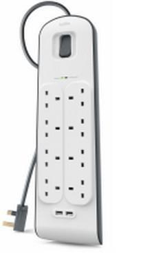 Belkin BSV804AF2M protezione da sovraccarico Bianco 8 prese(e) AC 2 m