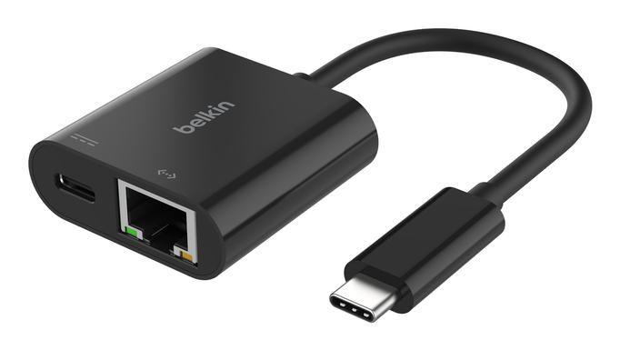 BELKIN - ADAPTATEUR RÃ‰SEAU - USB-C - GIGABIT ETHERNET X 1 + USB-C (UNIQUEMENT ALIMENTATION) X 1