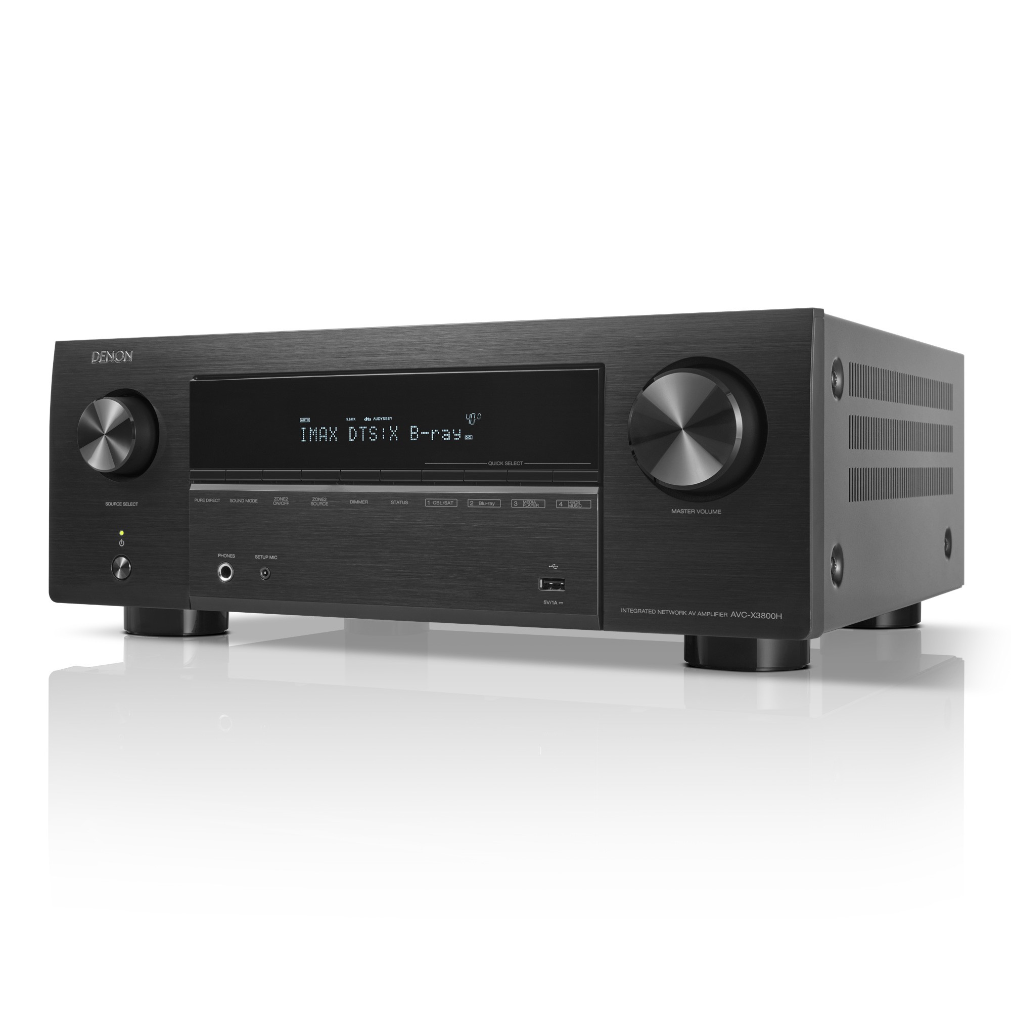Denon AVC-X3800H, ricevitore AV a 9,4 canali, amplificatore con Auro-3D, nero