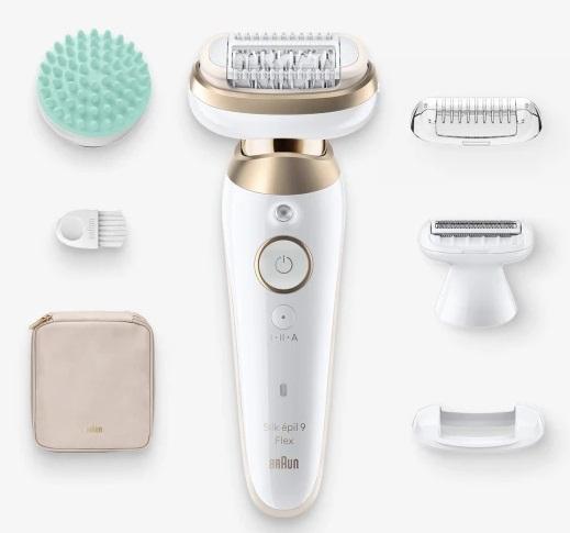 Braun Silk-Ã©pil 9 Flex 9-071 3D 40 pinzette Oro, Bianco