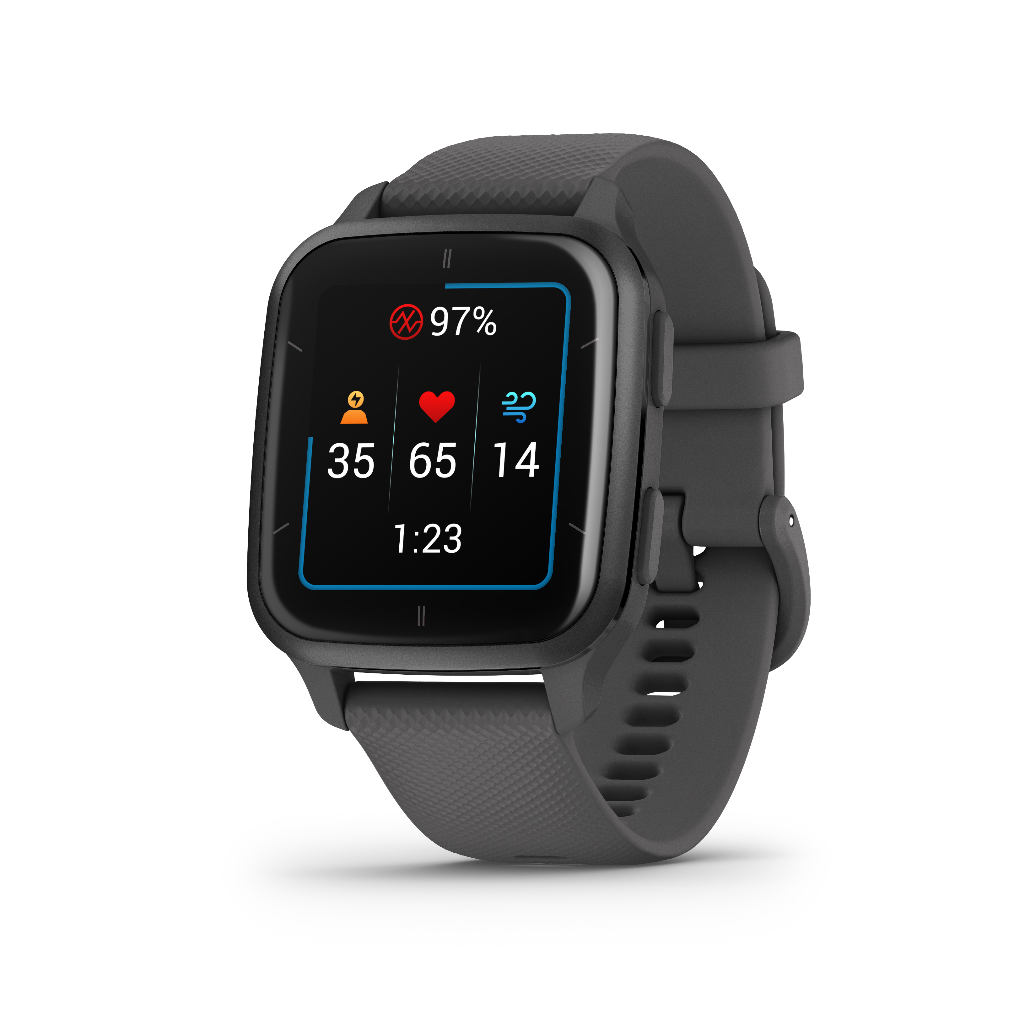 Garmin Venu Sq 2 - Smartwatch fitness GPS con display AMOLED da 1,4", grigio scuro