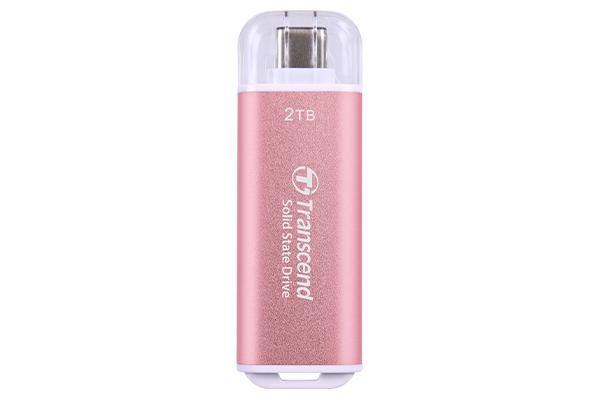 TRANSCEND ESD300 - SSD - 2 TO - EXTERNE (PORTABLE) - USB 3.2 GEN 2X1 (USB-C CONNECTEUR) - ROSE