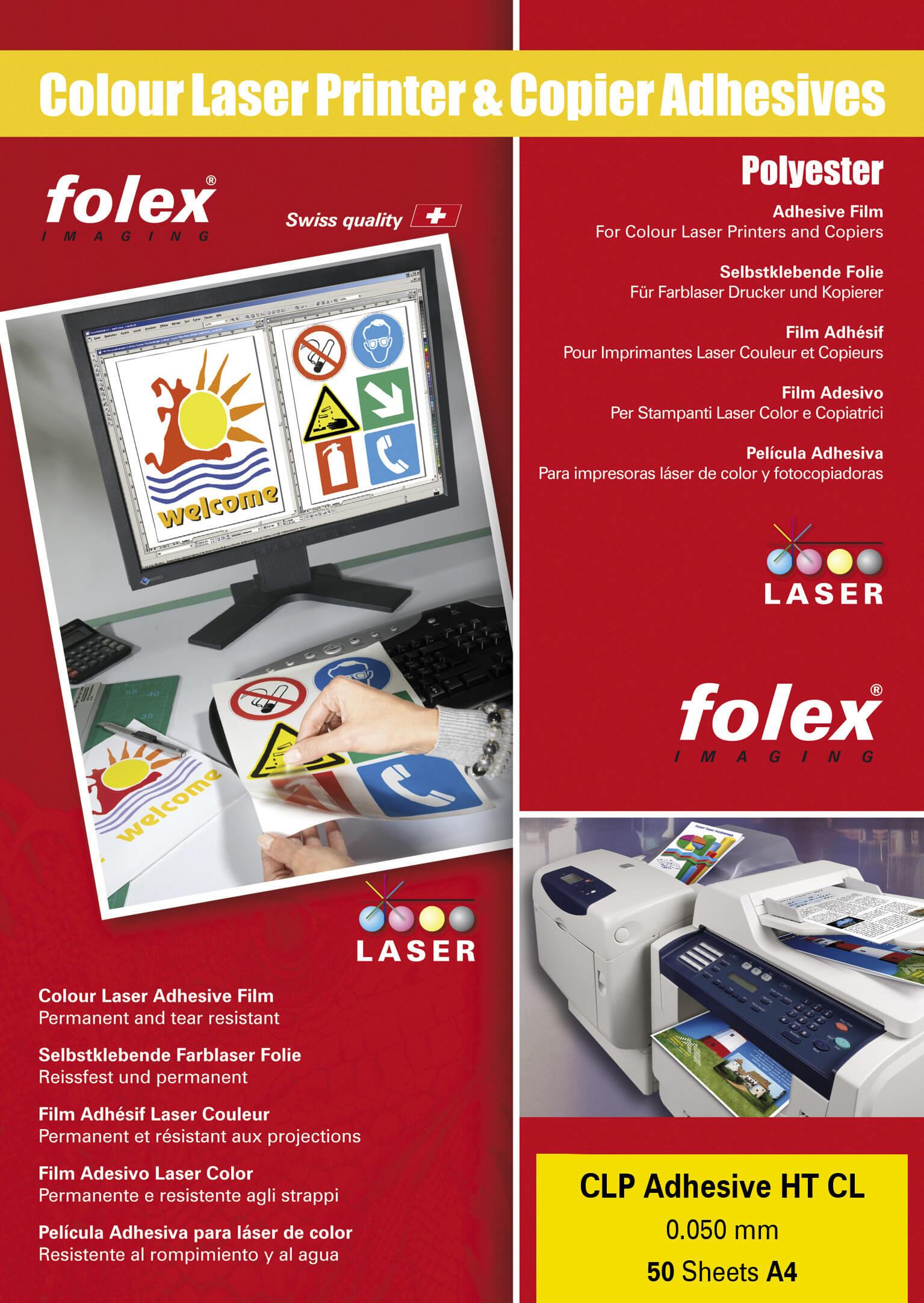Folex, film autoadesivo A3 50Mic, colore, stampante a copiatrice/laser (50 pezzi)