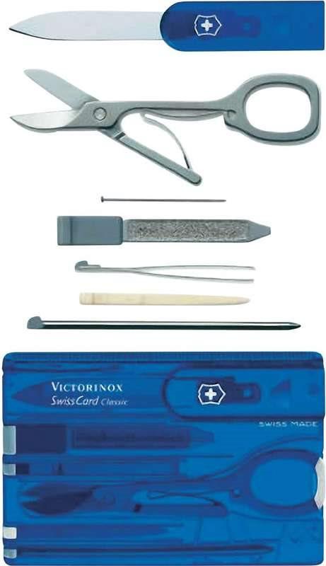 Victorinox V-0.71 22.T2 Multiutensile SwissCard Zaffiro trasparente