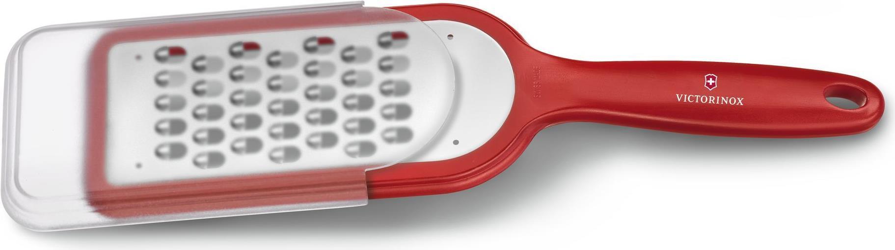 Grattugia da cucina grossa Victorinox V-7.60 81.1 con piedini in gomma antiscivolo rossa