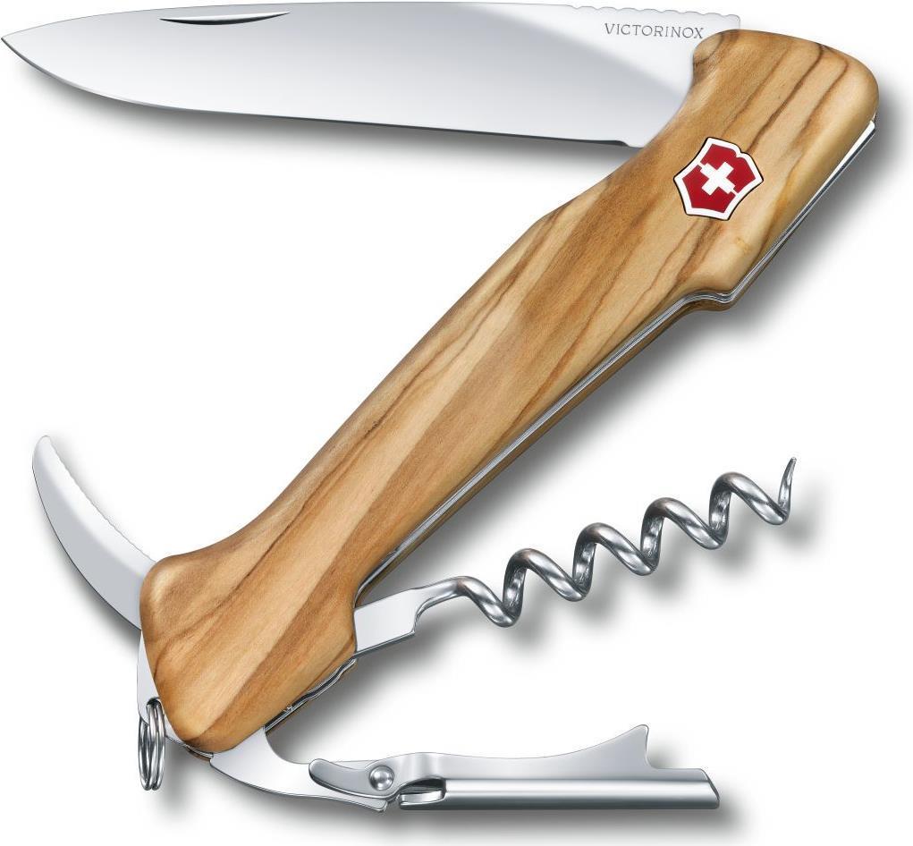 Victorinox V-0.97 01.64 Coltello tascabile Wine Master, con manico in legno, legno d'ulivo