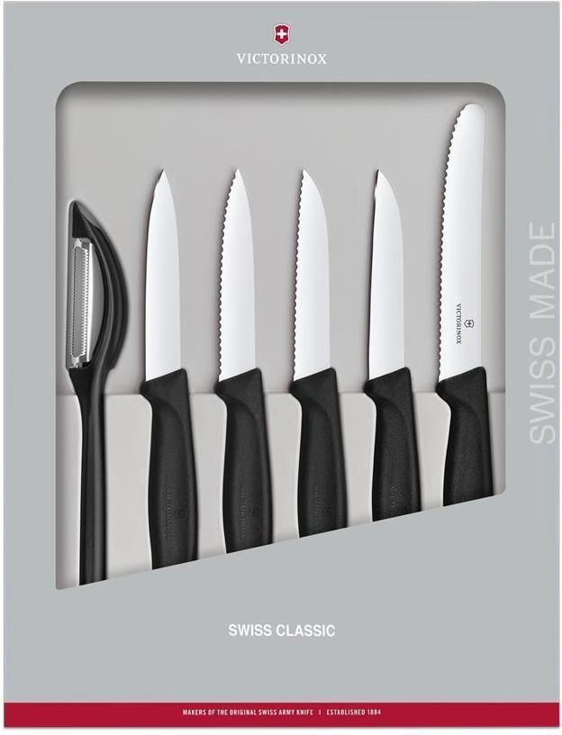 Victorinox V-6.71 13.6G Set coltelli per verdure Swiss Classic, 6 pezzi, nero