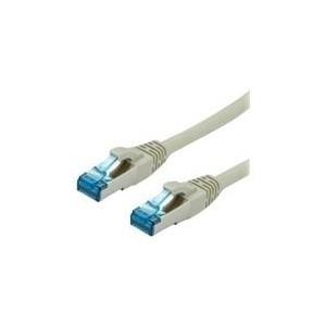 Roline - Cavo patch - Da RJ-45 (M) a RJ-45 (M) - 5 m - SFTP PiMF - CAT 6a - senza alogeni sagomato senza gancio - grigio