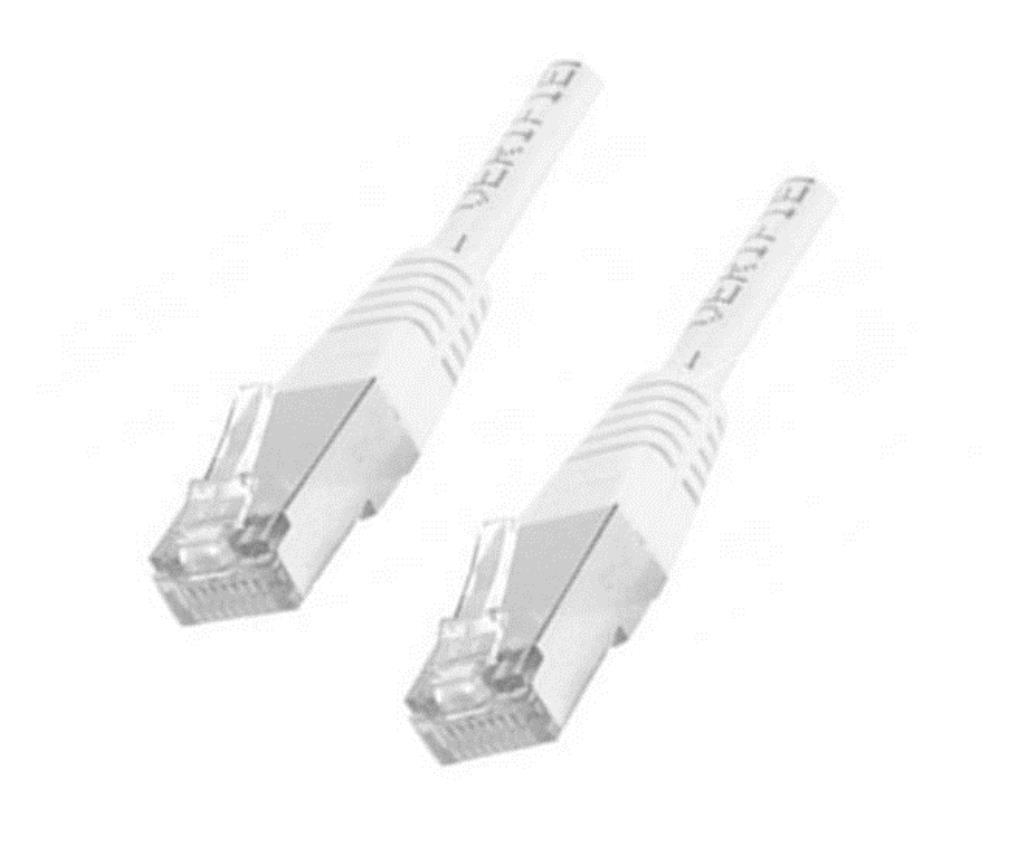 Cavo RJ45 S/FTP Bianco CAT6A - 1 Mt termosaldato