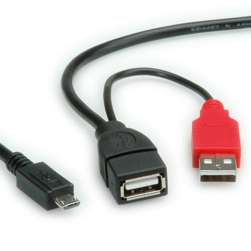 Cavo a Y USB 2.0 ROLINE, 2x...