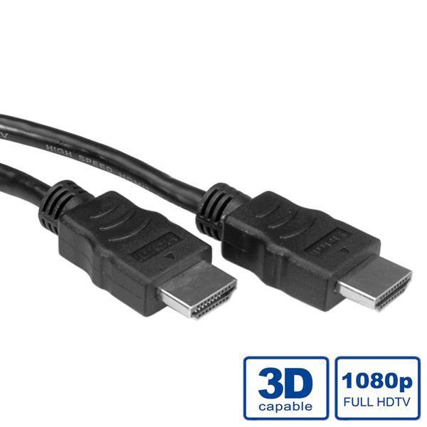 Value 11.99.5544 cavo HDMI 75 m HDMI tipo A Standard Nero (VALUE HDMI High Speed Cable Ethernet M/M black 7.5m)