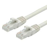 Valore - Cavo patch - RJ -45 (M) a RJ -45 (M) - 15 m - UTP - Cat 6A - Abatte, senza gancio - Grey, Ral 7044 (21.99.0878)