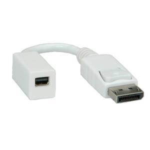 ROLINE 12033132 cavo DisplayPort 0,15 m Mini DisplayPort Bianco (ROLINE Cableadapter DP-MiniDP. M/F. White. 15cm)
