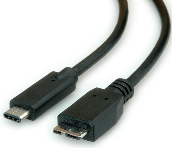 ROLINE 11.02.9005 cavo USB 0,5 m USB 3.2 Gen 1 [3.1 Gen 1] USB C Micro-USB B Nero (ROLINE USB3.1 Cable TypeC-MicroB. M/M. Black