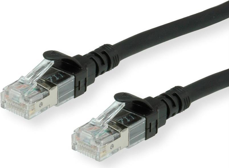 Secomp Roline - Cavo patch - RJ -45 (M) a RJ -45 (M) - 1 M - SFTP, PIMF - CAT 6 - Halogen -Gree, sagom, Improvvisamente - nero