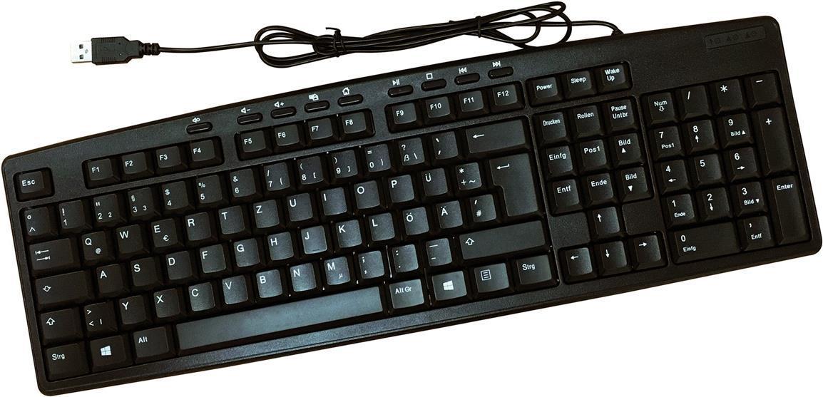 ROLINE tastiera USB multimediale tedesca nera (18.02.3226)