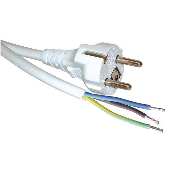 ROLINE 30.17.9005 cavo di alimentazione Bianco 5 m CEE7/7 (Power Cable White 5 M Cee7/7 - Warranty 12M)