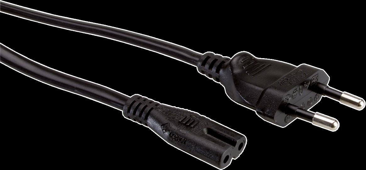Secomp Roline - Cavo di alimentazione - Eurostecker (M) a IEC 60320 C7 (M) - AC 250 V - 2,5 A - 3,0m - Black - Europa (19.07.20