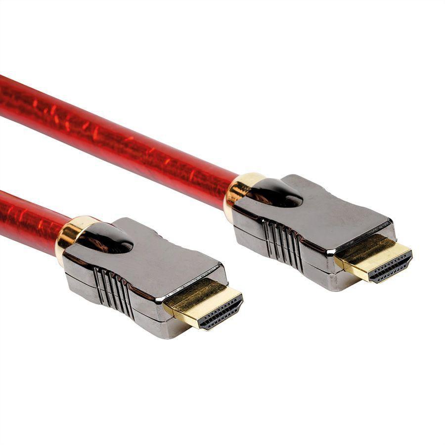 ROLINE 11.04.5905 cavo HDMI 5 m HDMI tipo A [Standard] 2 x HDMI Type A [Standard] Rosso (ROLINE HDMI Cable 8K [7680x4320]. M/M.
