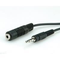 ROLINE 3.5mm Cable ST/BU, 3m cavo audio Nero (ROLINE 3.5mm Jack Extension Cable. M/F. Black 3.0m)