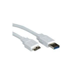 VALUE - Cavo USB - USB 9 pin tipo A (M) - micro-USB 10 pin tipo B (M) - 15 cm (USB 3.0) - bianco (11.99.8876)