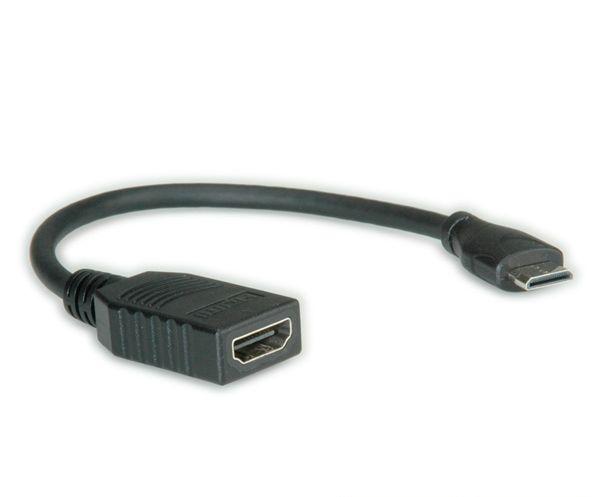 CAVO ADATTATORE HDMI FEMMINA TIPO A - HDMI TIPO C MASCHIO 0.15 MT (LP21900)
