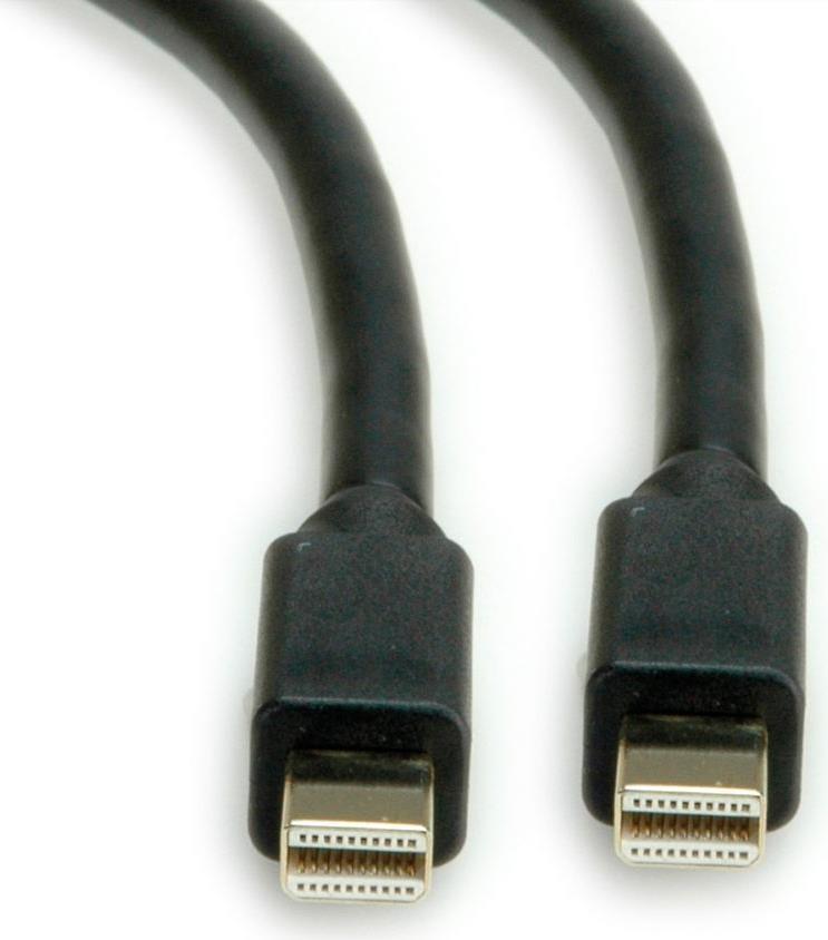 Cavo di connessione di DisplayPort Roline 1,00 M 11.04.5817 Black schermato [1x Mini Display Porta Plug-1 Mini Visualizzazione