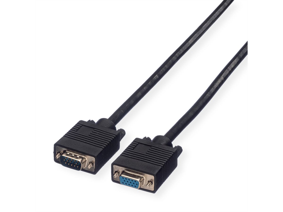 ROLINE 20m VGA cavo VGA VGA [D-Sub] Nero (ROLINE HQ VGA Cable HD15. M/F. Black. 20m)