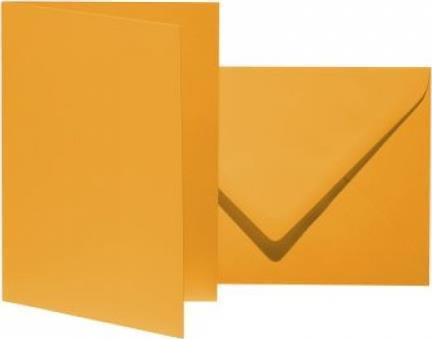 biglietti pieghevoli artoz con buste DIN B6 papaya