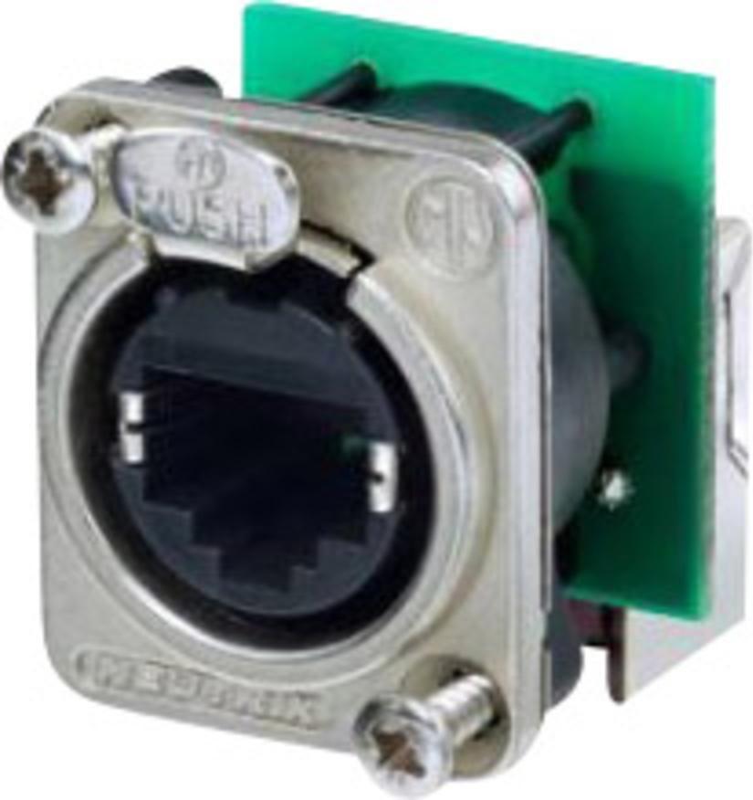 Neutrik RJ45 Connettore dati EtherCon D Serie Socket, polo angolato: 8p8c NE8FDP-R Nickel NE8FDP-R 1 St. (NE8FDP-R)