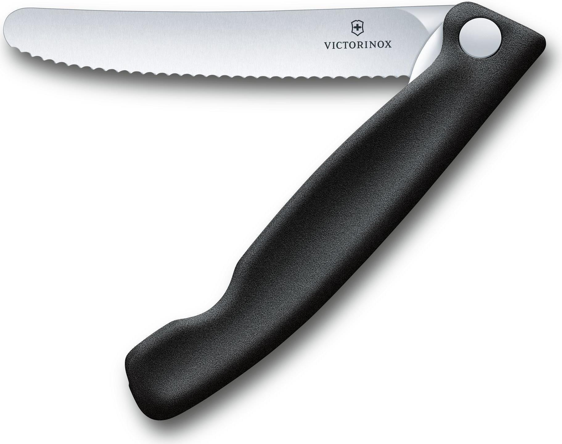 Victorinox V-6.78 33.FB Coltello per verdure pieghevole Swiss Classic nero