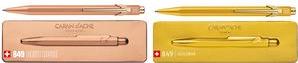 Caran D'Ache Pressure Ballpoint Pen 849 Brut Ros Ros Gold Slip M Colore della linea nero albero esagonale - 1 ripido (849.997)