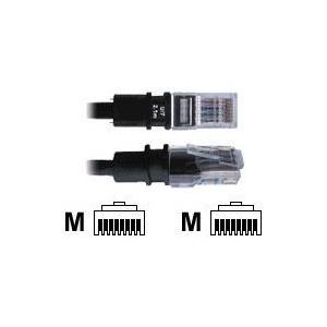 PatchSee BasicPatch - cavo patch - RJ-45 (M) - RJ-45 (M) - 15 m - FTP - CAT 5e - con protezione antipiega - nero