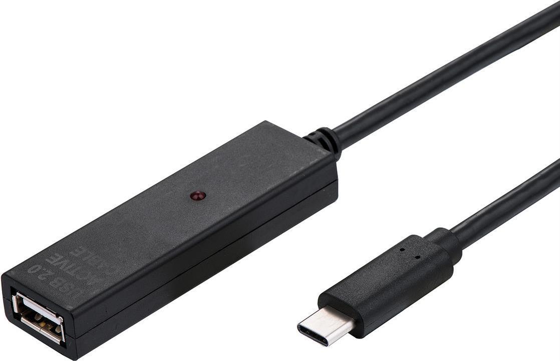 Valore USB 2.0 Atto al seno attivo con ripetitore A-C nero 100 m (12.99.1112)
