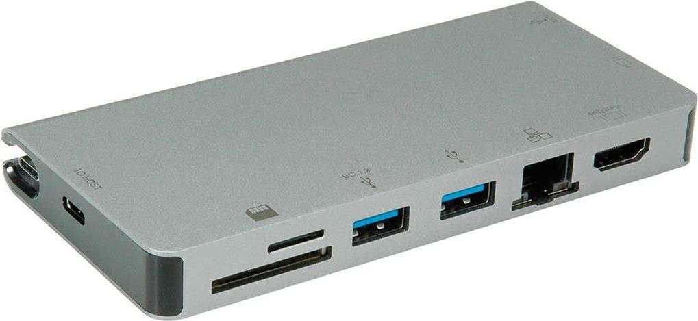 Roline 12.02.1022 Notebook Docking Station & Portepliker Wired USB 3.2 Gen 1 (3.1 Gen 1) Type-C Grey (12.02.1022)
