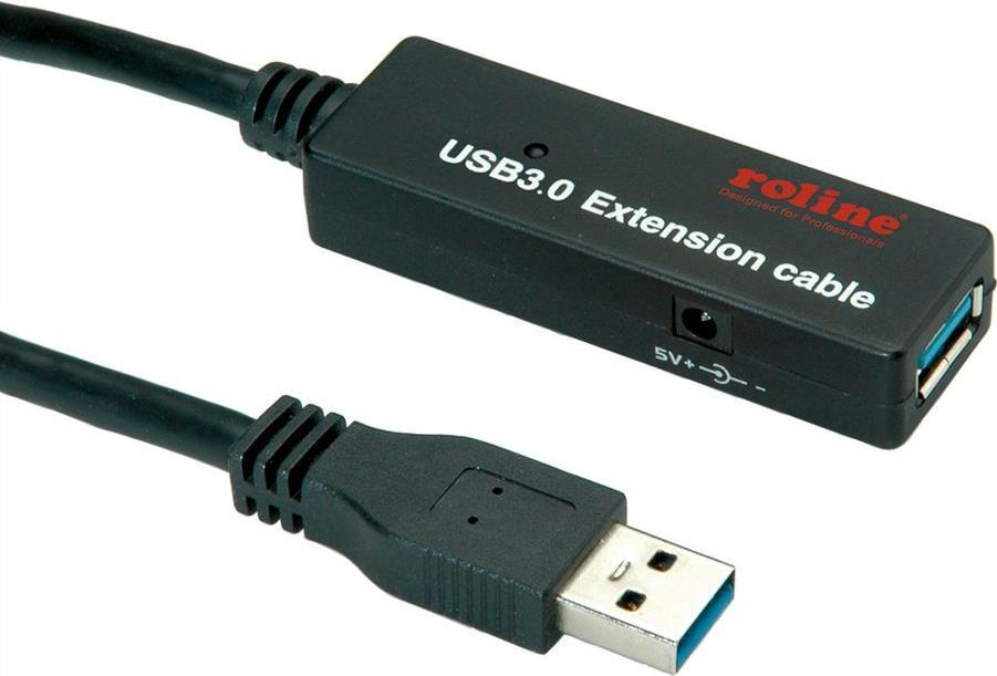 12.04.1070, 10 m, USB A, USB A, USB 3.2 Gen 1 3.1 Gen 1 , 5000 Mbit, nero