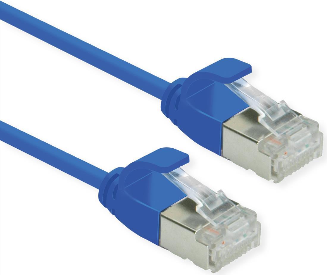 Secomp Roline Datacenter - Cavo patch - RJ -45 (M) a RJ -45 (M) - 15 cm - 3,6 mm - U/FTP - Cat 6a - alogeno -free, sagomati, se