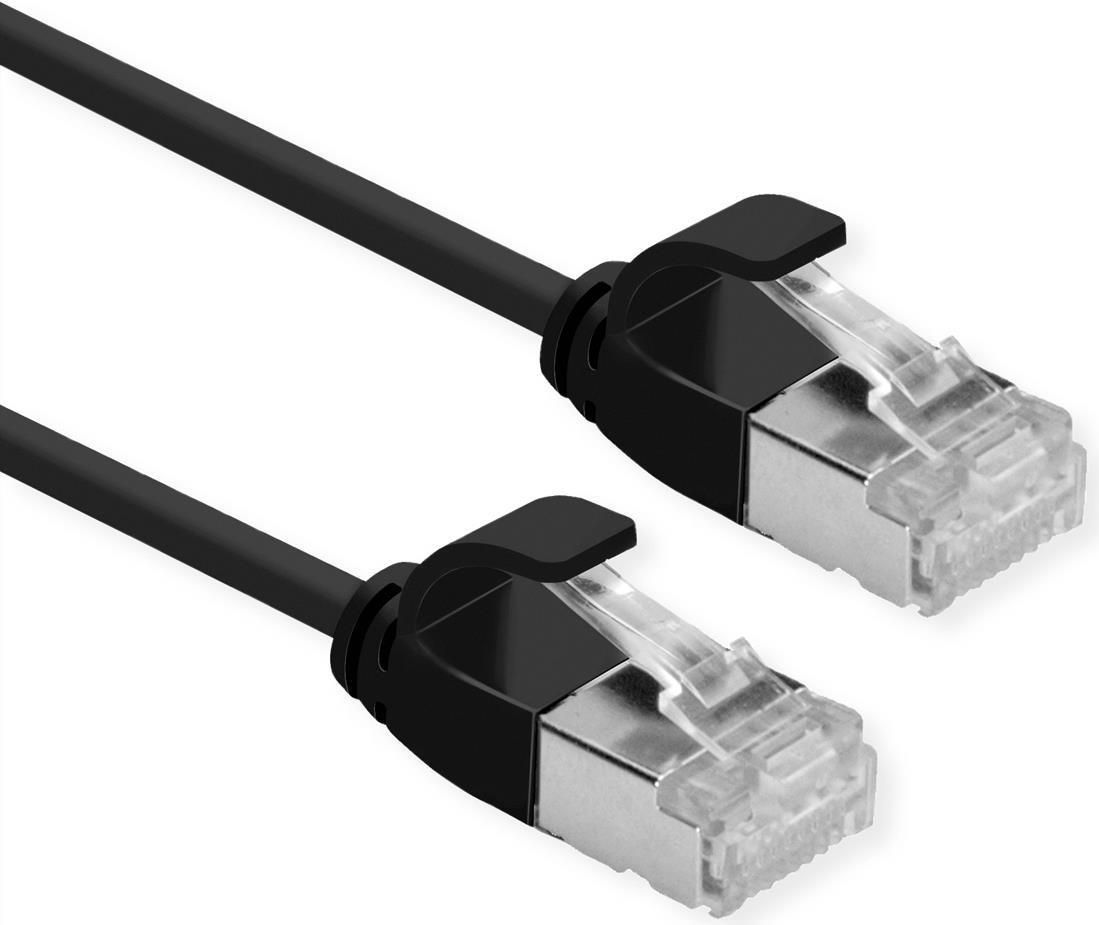 Secomp Roline Datacenter - Cavo patch - RJ -45 (M) a RJ -45 (M) - 2,0m - U/FTP - CAT 6A - alogeno -free, sagomati, senza ganci,