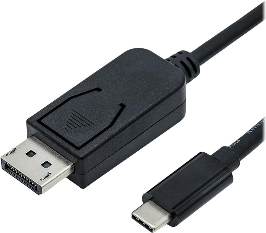 ROLINE - Cavo adattatore - 24 pin da USB-C (M) a DisplayPort (M) - USB 3.1 / DisplayPort 1.2 - 2 m - bidirezionale supporta 4K