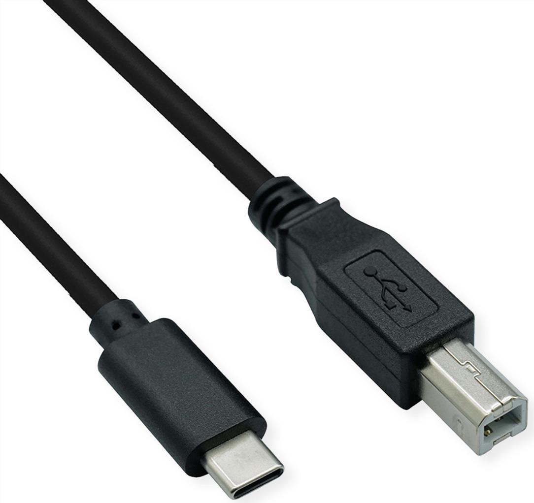 VALUE CAVO PER STAMPANTE USB2.0 CABLE TYPE Type C, C - B, M/M, NERO, 3M