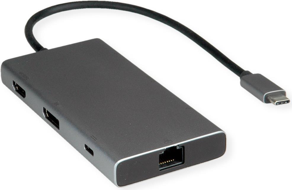 USB -C Dock HDMI+ DP+ GBE+ 2XA+ 1xc+ PD 4K60 - Dati digitali - Video di visualizzazione digitale