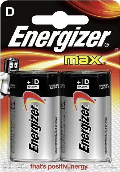 Batterie ENERGIZER Max D conf. da 2 -E301533400