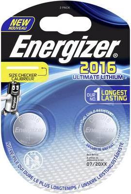 BLISTER 2 PILE CR2016 ULTIMATE E301319502 LITHIUM - ENERGIZE